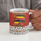 Uganda Christmas Crested Crane Ceramic Mug Ugandan Kob - Map Flag - Ssekukkulu Ennungi - Ugly Pixel Art