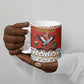 Uganda Christmas Crested Crane Ceramic Mug Ugandan Kob - Map Flag - Ssekukkulu Ennungi - Ugly Pixel Art