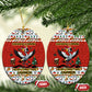 Uganda Christmas Crested Crane Ceramic Ornament Ugandan Kob - Map Flag - Ssekukkulu Ennungi - Ugly Pixel Art