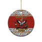 Uganda Christmas Crested Crane Ceramic Ornament Ugandan Kob - Map Flag - Ssekukkulu Ennungi - Ugly Pixel Art