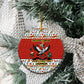Uganda Christmas Crested Crane Ceramic Ornament Ugandan Kob - Map Flag - Ssekukkulu Ennungi - Ugly Pixel Art