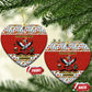 Uganda Christmas Crested Crane Ceramic Ornament Ugandan Kob - Map Flag - Ssekukkulu Ennungi - Ugly Pixel Art