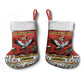 Uganda Christmas Crested Crane Christmas Stocking Ugandan Kob - Map Flag - Ssekukkulu Ennungi - Ugly Pixel Art