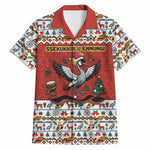 Uganda Christmas Crested Crane Hawaiian Shirt Ugandan Kob - Map Flag - Ssekukkulu Ennungi - Ugly Pixel Art