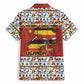 Uganda Christmas Crested Crane Hawaiian Shirt Ugandan Kob - Map Flag - Ssekukkulu Ennungi - Ugly Pixel Art
