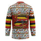 Uganda Christmas Crested Crane Hockey Jersey Ugandan Kob - Map Flag - Ssekukkulu Ennungi - Ugly Pixel Art