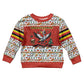 Uganda Christmas Crested Crane Kid Ugly Christmas Sweater Ugandan Kob - Map Flag - Ssekukkulu Ennungi - Ugly Pixel Art