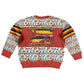 Uganda Christmas Crested Crane Kid Ugly Christmas Sweater Ugandan Kob - Map Flag - Ssekukkulu Ennungi - Ugly Pixel Art