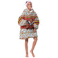 Uganda Christmas Crested Crane Kid Wearable Blanket Hoodie Ugandan Kob - Map Flag - Ssekukkulu Ennungi - Ugly Pixel Art