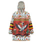 Uganda Christmas Crested Crane Kid Wearable Blanket Hoodie Ugandan Kob - Map Flag - Ssekukkulu Ennungi - Ugly Pixel Art