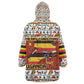 Uganda Christmas Crested Crane Kid Wearable Blanket Hoodie Ugandan Kob - Map Flag - Ssekukkulu Ennungi - Ugly Pixel Art