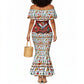 Uganda Christmas Crested Crane Mermaid Dress Ugandan Kob - Map Flag - Ssekukkulu Ennungi - Ugly Pixel Art