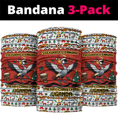 Uganda Christmas Crested Crane Neck Gaiter Ugandan Kob - Map Flag - Ssekukkulu Ennungi - Ugly Pixel Art