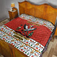 Uganda Christmas Crested Crane Quilt Ugandan Kob - Map Flag - Ssekukkulu Ennungi - Ugly Pixel Art