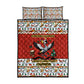 Uganda Christmas Crested Crane Quilt Bed Set Ugandan Kob - Map Flag - Ssekukkulu Ennungi - Ugly Pixel Art