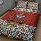 Uganda Christmas Crested Crane Quilt Bed Set Ugandan Kob - Map Flag - Ssekukkulu Ennungi - Ugly Pixel Art