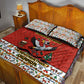 Uganda Christmas Crested Crane Quilt Bed Set Ugandan Kob - Map Flag - Ssekukkulu Ennungi - Ugly Pixel Art