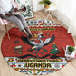 Uganda Christmas Crested Crane Round Carpet Ugandan Kob - Map Flag - Ssekukkulu Ennungi - Ugly Pixel Art