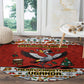 Uganda Christmas Crested Crane Round Carpet Ugandan Kob - Map Flag - Ssekukkulu Ennungi - Ugly Pixel Art