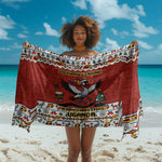 Uganda Christmas Crested Crane Sarong Ugandan Kob - Map Flag - Ssekukkulu Ennungi - Ugly Pixel Art