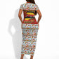 Uganda Christmas Crested Crane Short Sleeve Bodycon Dress Ugandan Kob - Map Flag - Ssekukkulu Ennungi - Ugly Pixel Art