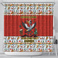 Uganda Christmas Crested Crane Shower Curtain Ugandan Kob - Map Flag - Ssekukkulu Ennungi - Ugly Pixel Art