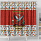 Uganda Christmas Crested Crane Shower Curtain Ugandan Kob - Map Flag - Ssekukkulu Ennungi - Ugly Pixel Art