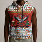 Uganda Christmas Crested Crane Sleeveless Hoodie Ugandan Kob - Map Flag - Ssekukkulu Ennungi - Ugly Pixel Art