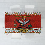 Uganda Christmas Crested Crane Tablecloth Ugandan Kob - Map Flag - Ssekukkulu Ennungi - Ugly Pixel Art