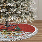 Uganda Christmas Crested Crane Tree Skirt Ugandan Kob - Map Flag - Ssekukkulu Ennungi - Ugly Pixel Art