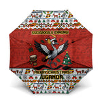 Uganda Christmas Crested Crane Umbrella Ugandan Kob - Map Flag - Ssekukkulu Ennungi - Ugly Pixel Art