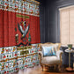 Uganda Christmas Crested Crane Window Curtain Ugandan Kob - Map Flag - Ssekukkulu Ennungi - Ugly Pixel Art