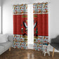 Uganda Christmas Crested Crane Window Curtain Ugandan Kob - Map Flag - Ssekukkulu Ennungi - Ugly Pixel Art