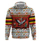 Uganda Christmas Crested Crane Zip Hoodie Ugandan Kob - Map Flag - Ssekukkulu Ennungi - Ugly Pixel Art