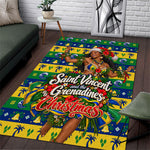 Saint Vincent And The Grenadines Christmas Area Rug Caribbean Island Girl Dancer Tropical Winter