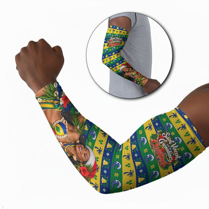 Saint Vincent And The Grenadines Christmas Arm Sleeves Caribbean Island Girl Dancer Tropical Winter