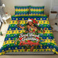 Saint Vincent And The Grenadines Christmas Bedding Set Caribbean Island Girl Dancer Tropical Winter