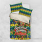 Saint Vincent And The Grenadines Christmas Bedding Set Caribbean Island Girl Dancer Tropical Winter