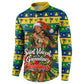 Saint Vincent And The Grenadines Christmas Button Sweatshirt Caribbean Island Girl Dancer Tropical Winter