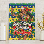 Saint Vincent And The Grenadines Christmas Canvas Wall Art Caribbean Island Girl Dancer Tropical Winter