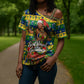 Saint Vincent And The Grenadines Christmas Cross Shoulder Shirt Caribbean Island Girl Dancer Tropical Winter