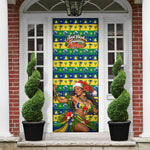 Saint Vincent And The Grenadines Christmas Door Cover Caribbean Island Girl Dancer Tropical Winter