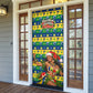 Saint Vincent And The Grenadines Christmas Door Cover Caribbean Island Girl Dancer Tropical Winter