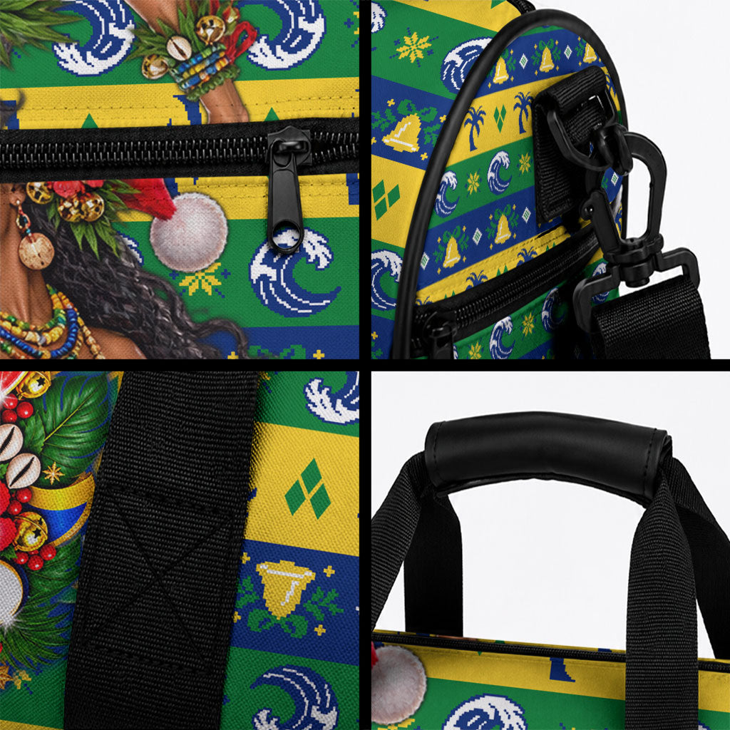 Saint Vincent And The Grenadines Christmas Duffle Bag Caribbean Island Girl Dancer Tropical Winter