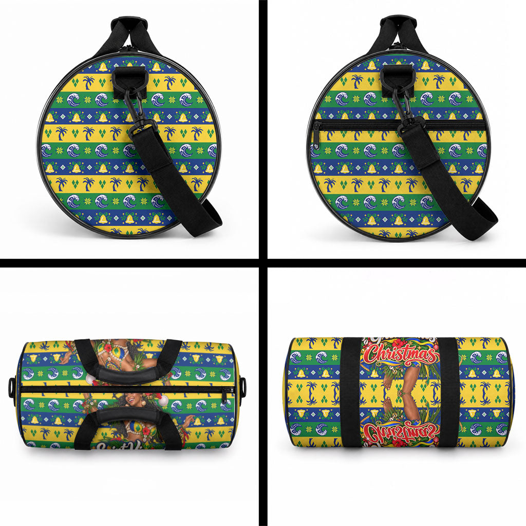 Saint Vincent And The Grenadines Christmas Duffle Bag Caribbean Island Girl Dancer Tropical Winter