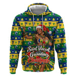 Saint Vincent And The Grenadines Christmas Hoodie Caribbean Island Girl Dancer Tropical Winter