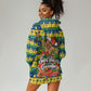 Saint Vincent And The Grenadines Christmas Hoodie Dress Caribbean Island Girl Dancer Tropical Winter
