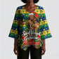 Saint Vincent And The Grenadines Christmas Kimono Sleeve Blouse Caribbean Island Girl Dancer Tropical Winter