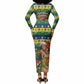 Saint Vincent And The Grenadines Christmas Long Sleeve Bodycon Dress Caribbean Island Girl Dancer Tropical Winter