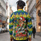 Saint Vincent And The Grenadines Christmas Long Sleeve Button Shirt Caribbean Island Girl Dancer Tropical Winter